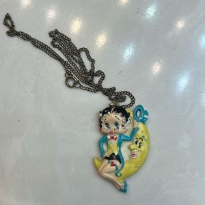 Vintage, Betty Boop, necklace - pendant and chain